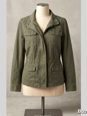Merona Olive Utility Jacket with Cinched Waist size Medium